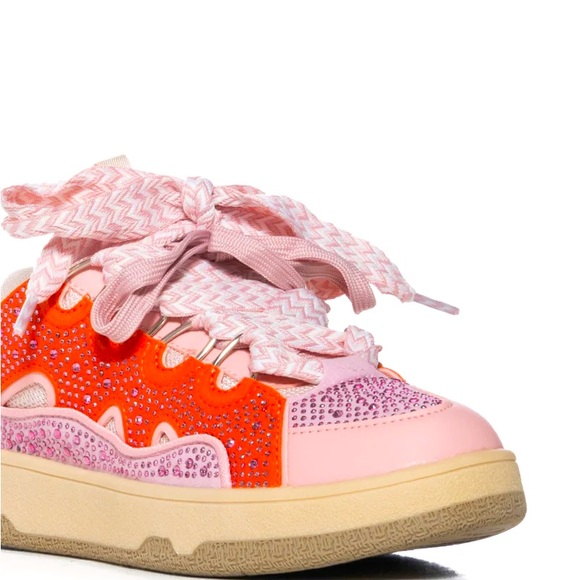 Callie Lives Shoes - Callie Lives Stasia AZALEA WANG Pink Cinnamon Sweet Sneaker 7.5 8 8.5 9 10 11